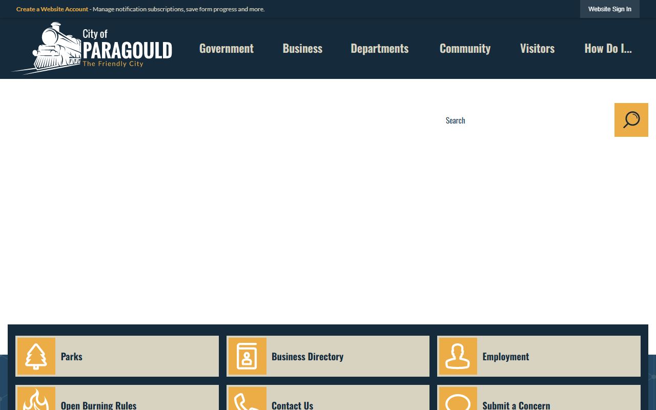 Paragould Arkansas city homepage for city services and resources