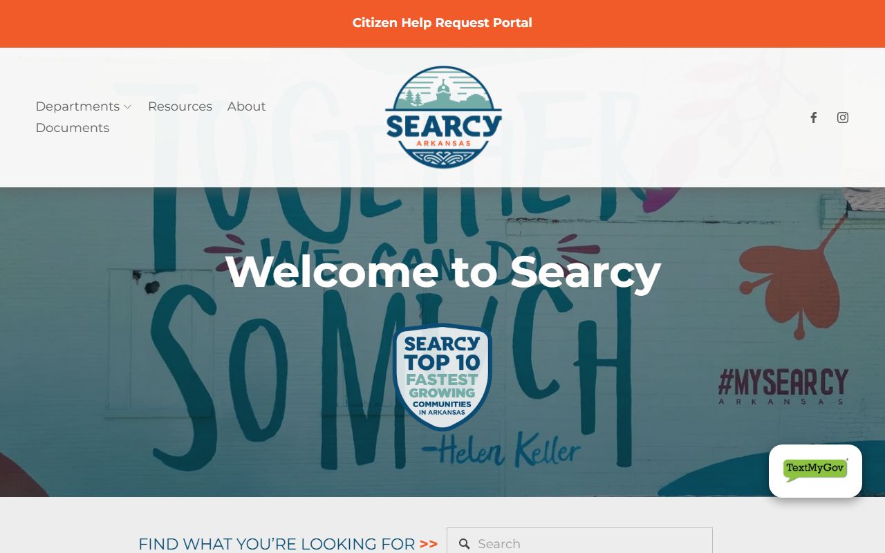 Searcy Arkansas city homepage for city services and government resources