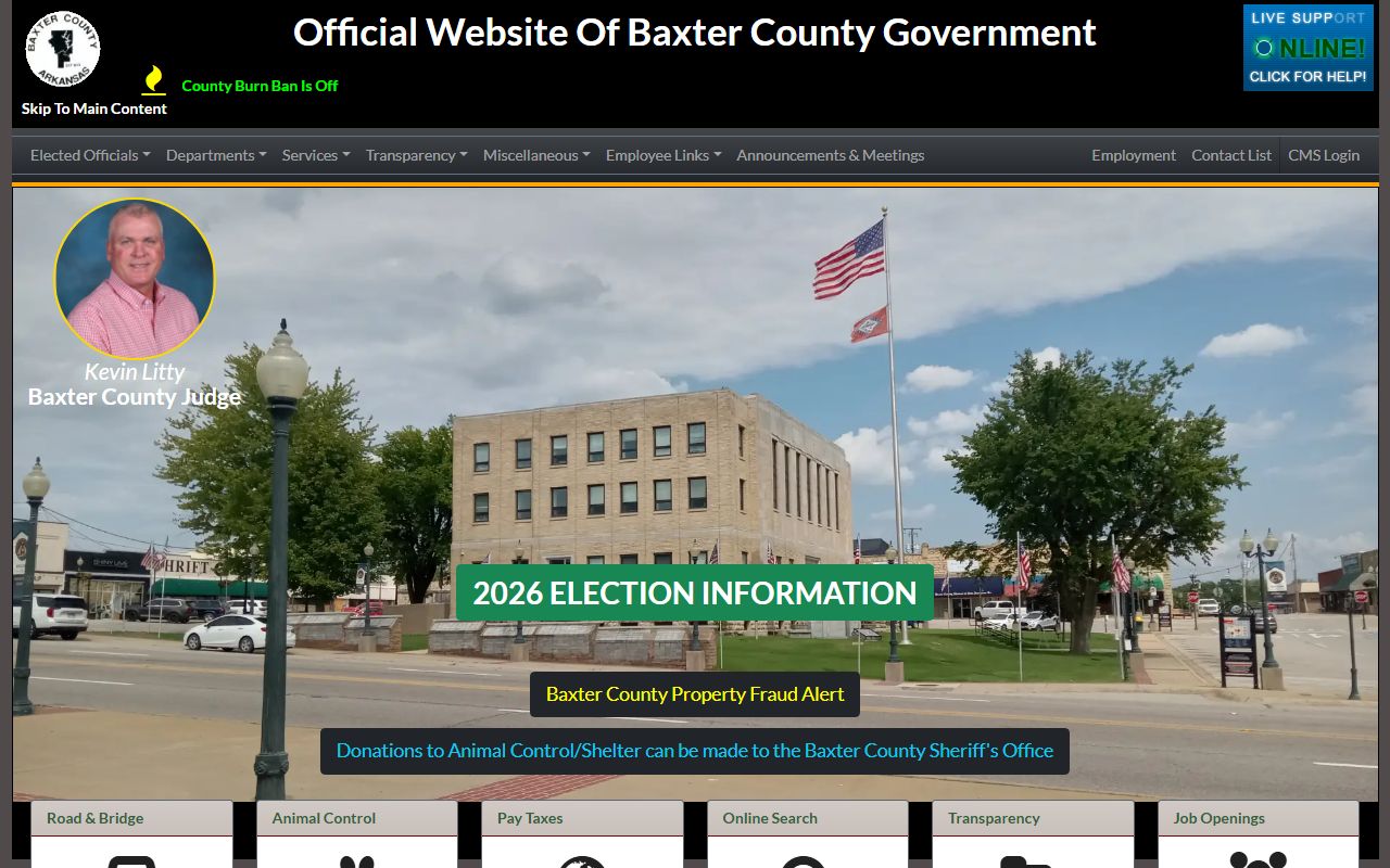 baxter county website deed records county offices