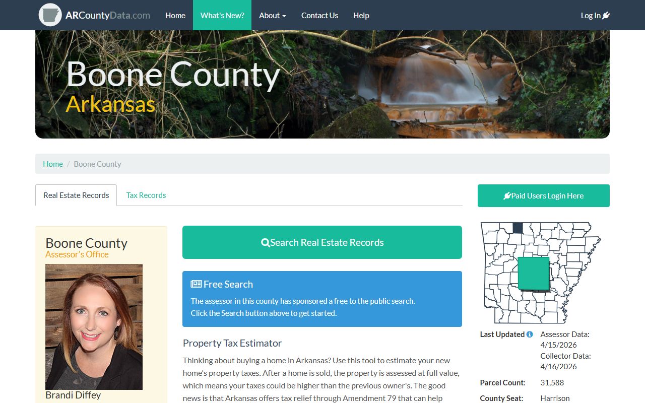 boone county deed records arcountydata property search