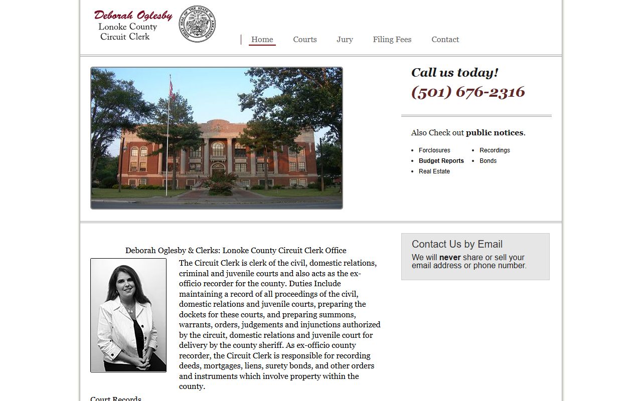 Lonoke County deed records circuit clerk office